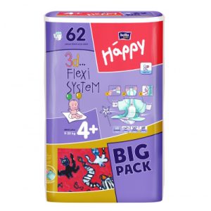 Bella Happy Maxi Gr. 4 Plus Luiers (9-20kg) 62 stu