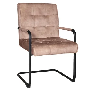 Eetkamerstoel beige velvet Indy