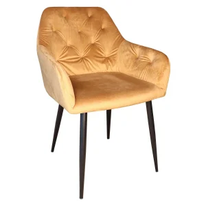 SET DEAL 6 stuks: Eetkamerstoel goud velvet Paco