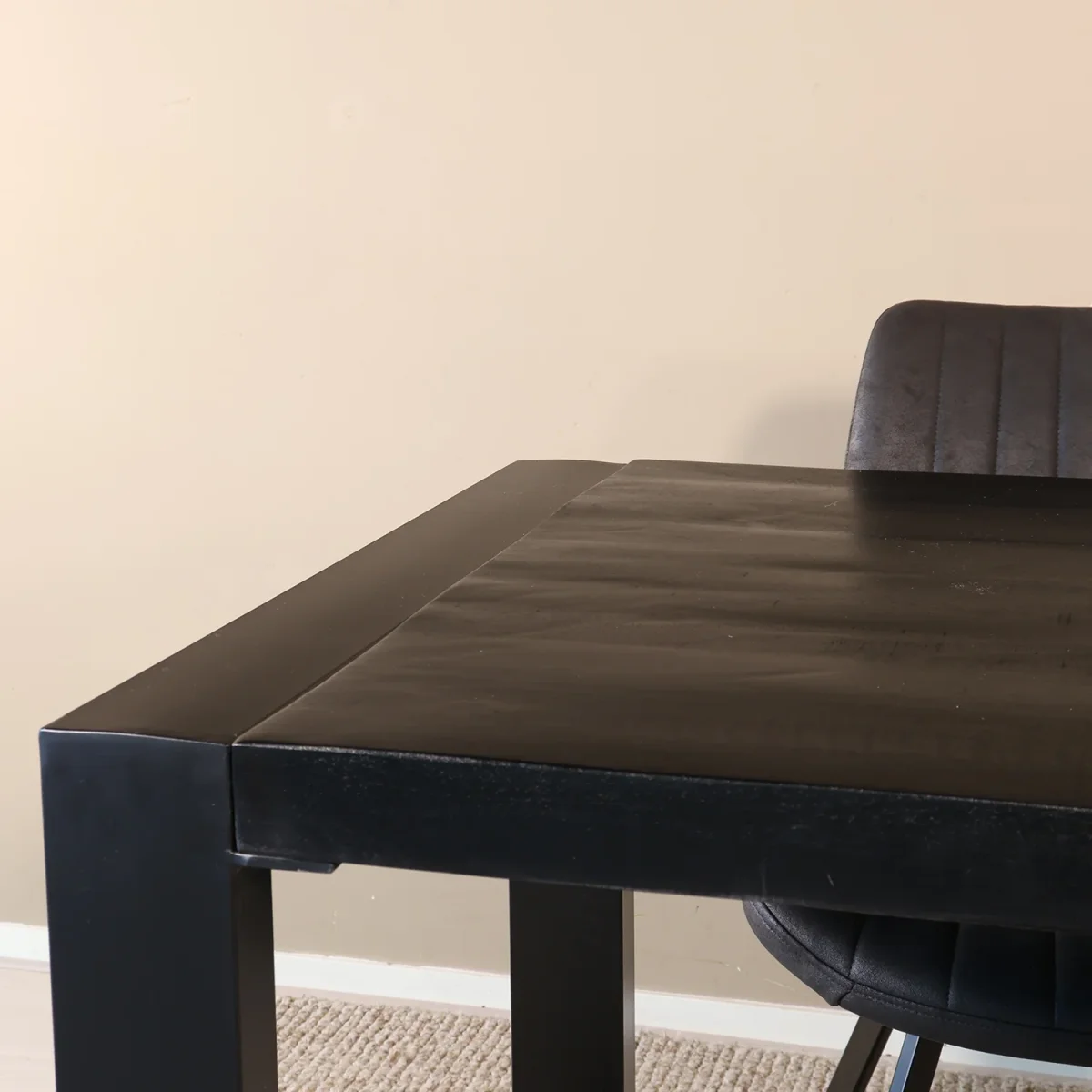 Eettafel Jonas rechthoekig 160cm zwart mangohout - Afbeelding 6