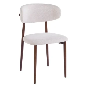 SET DEAL 6 stuks: Eetkamerstoel Japandi beige Reika walnoot