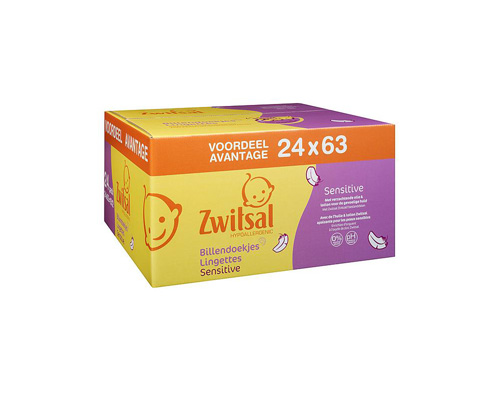 Zwitsal Sensitive billendoekjes (24 x 63 st) - Afbeelding 2