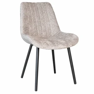 SET DEAL 6 stuks: Eetkamerstoel grijs chenille Susta
