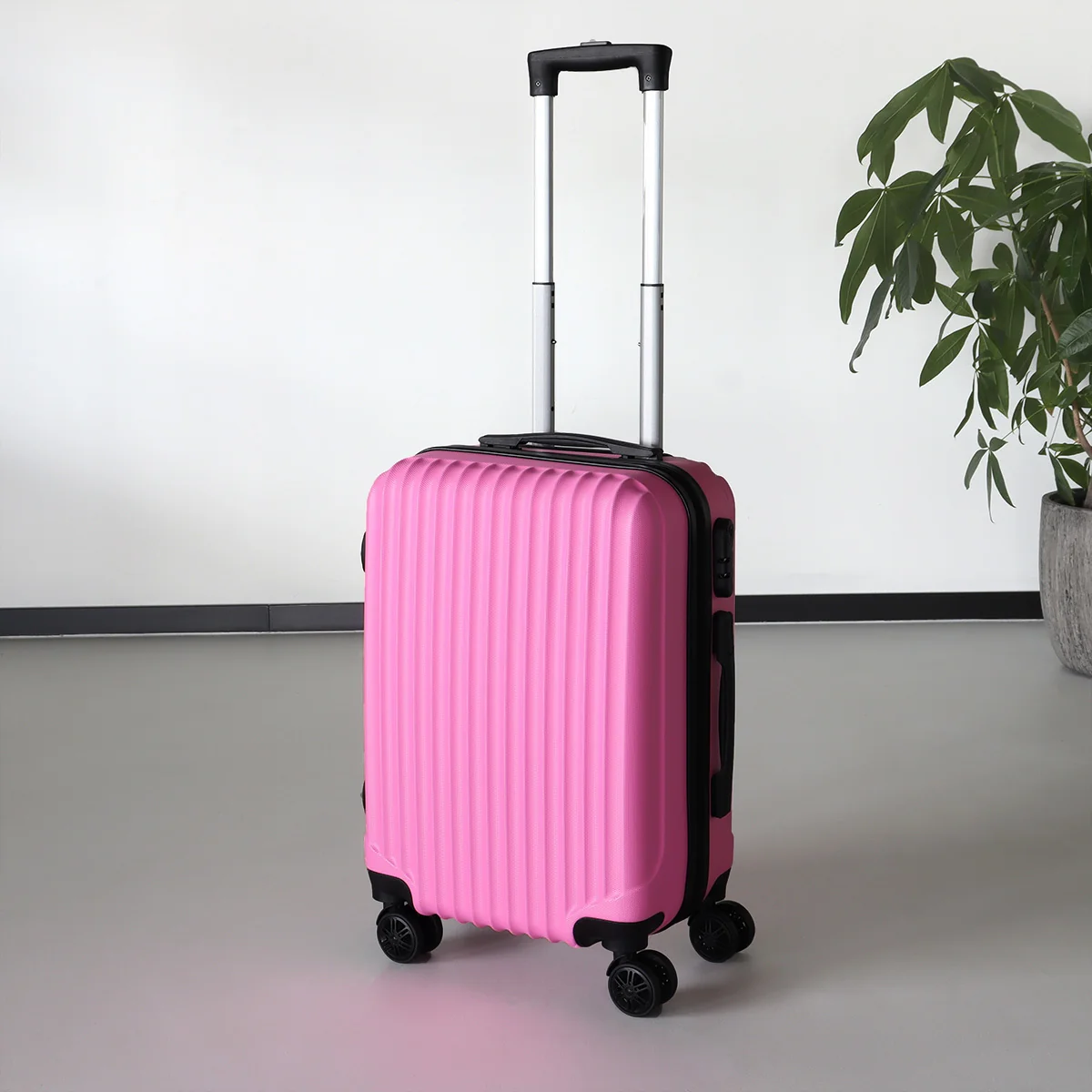 Handbagage koffer 55cm roze - Afbeelding 3