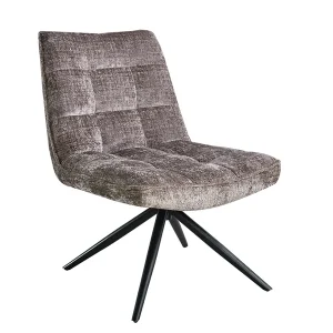 Draaibare fauteuil Rosa bruin chenille