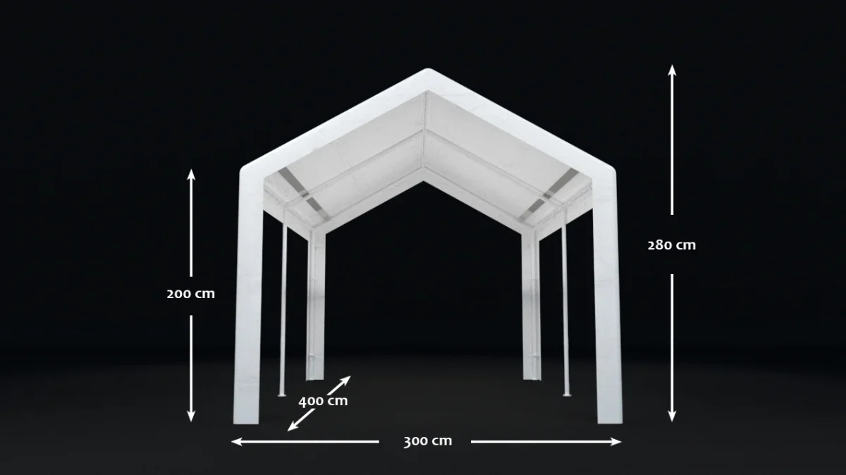 Partytent grijs semi professioneel 3x4m - Afbeelding 6